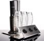 Preview: Abtropfhalter aus Edelstahl Abtropfständer kompatibel mit Sodastream Crystal & Emil Flaschen - Flaschenhalter (Edelstahlhalter mit Unterblech) Typ Thore