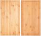 Preview: Herdabdeckplatte Schneidebrett Holz massiv (Bambus) - Perfekt als Herdabdeckung aus Holz | 2x28x50x4cm | Ideal auch als Nudelbrett, Tranchierbrett oder Backbrett | Hitzebeständig & Robust