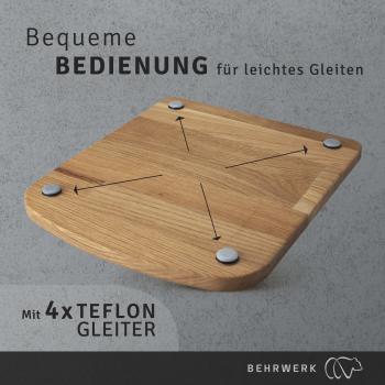 Gleitbrett & Ständer für Sodastream Crystal I Perfekter Untersetzer aus massiven Eichenholz - XXL