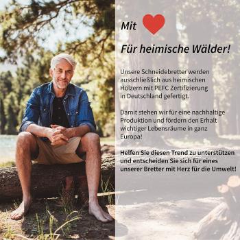 Schneidebrett (L) und Küchenbrett aus Holz massiv Buche - Perfekte Schneideunterlage für die Küche | 38,5x28,5 | Perfekt als Kochbrett, Brot Schneidbrett und Küchenbrett BL