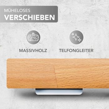Premium-Gleitbrett -  Untersetzer aus Massivholz für den Thermomix TM5 / TM6 / TM31- Buche SE
