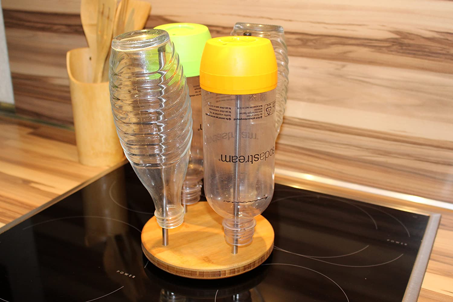 Behrwerk Flaschenhalter Abtropfständer aus Bambusholz