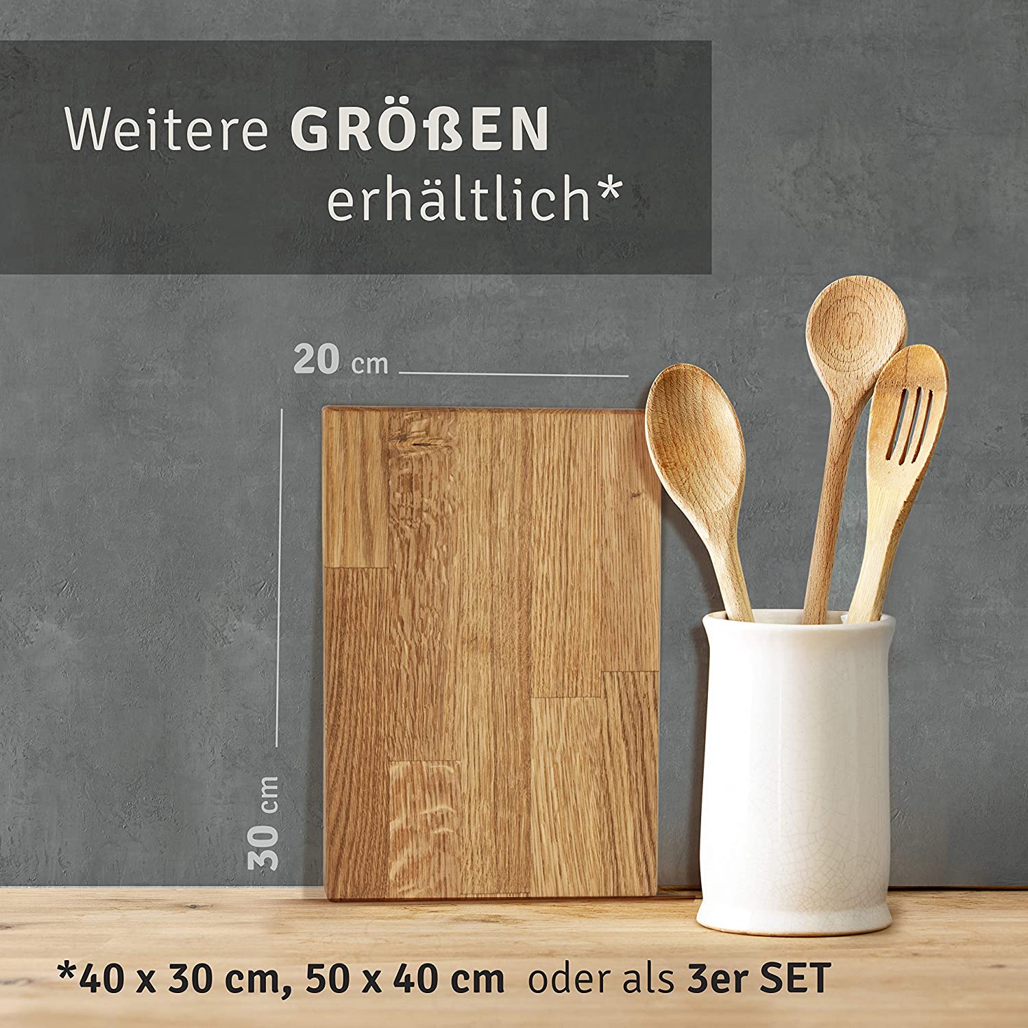 Massives Eichenholz-Schneidebrett – Extra Dick & Langlebig, Made In Germany