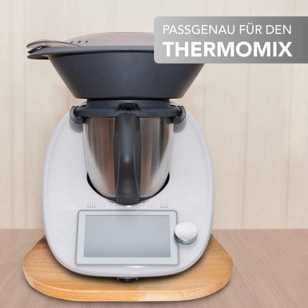Premium-Gleitbrett -  Untersetzer aus Massivholz für den Thermomix TM5 / TM6 / TM31- Buche SE