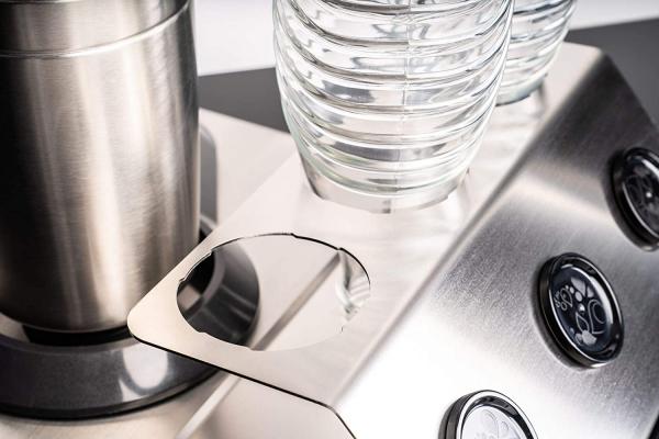 Abtropfhalter aus Edelstahl Abtropfständer kompatibel mit Sodastream Crystal & Emil Flaschen - Flaschenhalter (Edelstahlhalter mit Unterblech) Typ Thore