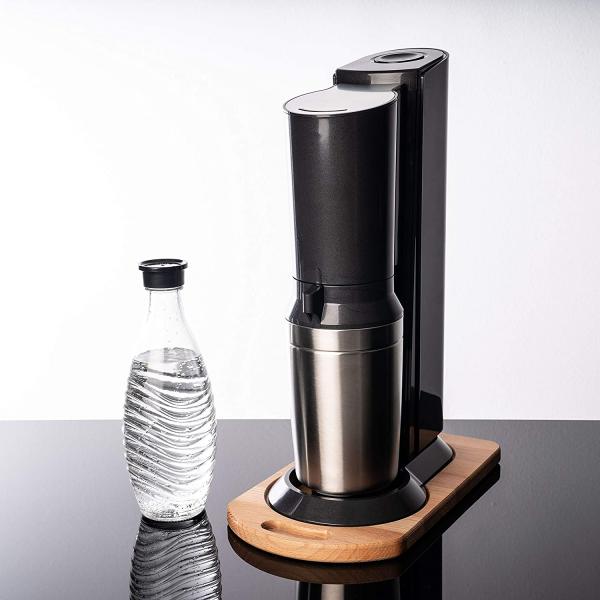 Gleitbrett & Ständer für Sodastream Crystal I Perfekter Untersetzer aus massiven Buchenholz - XL