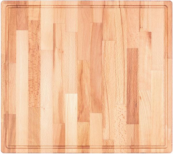 Herdabdeckplatte Schneidebrett Holz massiv (Buche) - Perfekt als Herdabdeckung aus Holz | 56x50x4cm | Ideal auch als Nudelbrett, Tranchierbrett oder Backbrett | Hitzebeständig & Robust
